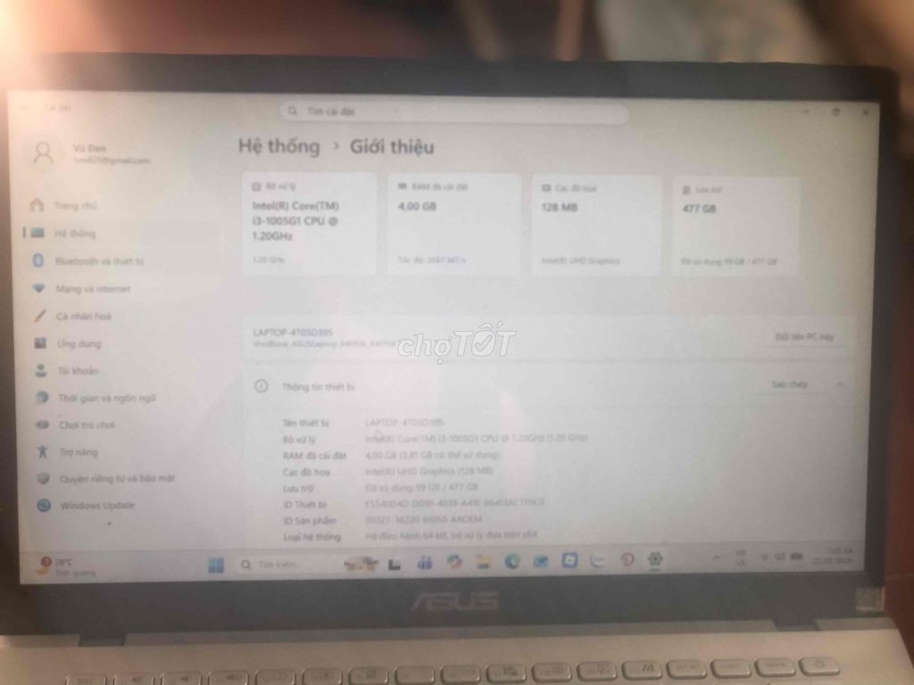 ASUS Vivobook X409JA i3-1005G1 4GB/477GB Bạc. Mua bán Laptop tại Quận Bình Tân Tp Hồ Chí Minh được đăng bởi Tên chưa cung cấp hình 1