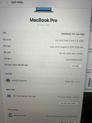 Bán Macbook pro 16inch 2019 i7 16gb. Mua bán Laptop tại Quận Bình Tân Tp Hồ Chí Minh được đăng bởi Nguyễn Phùng Tài