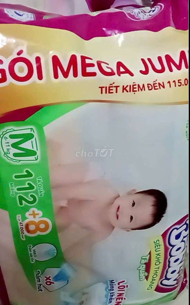 Tã quần Bobby size M 112+8 miếng. Mua bán Mẹ và bé tại Quận 12 Tp Hồ Chí Minh được đăng bởi Mèo hình 1