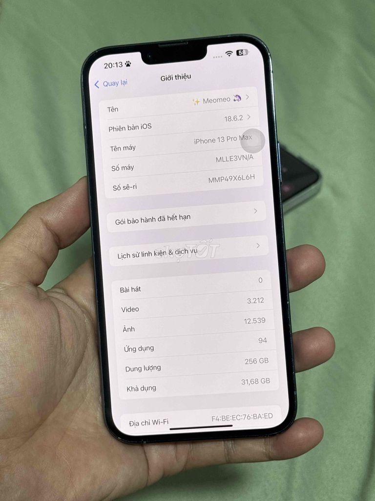 Apple iPhone 13 Pro Max 256GB Xám. Mua bán Điện thoại tại Thành phố Dĩ An Bình Dương được đăng bởi vũ văn dũng hình 1