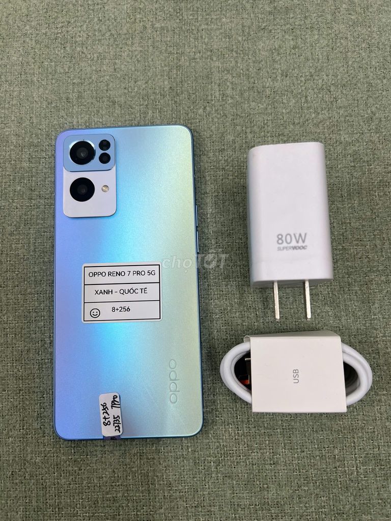 Oppo Reno 7 Pro 5G 8/256 Q.TẾ 80w vooc TRẢ GÓP-COD