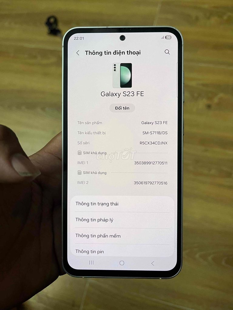 Samsung Galaxy S23 FE 128GB Xanh. Mua bán Điện thoại tại Thành phố Thủ Đức Tp Hồ Chí Minh được đăng bởi Cậu Cả đất khách hình 1
