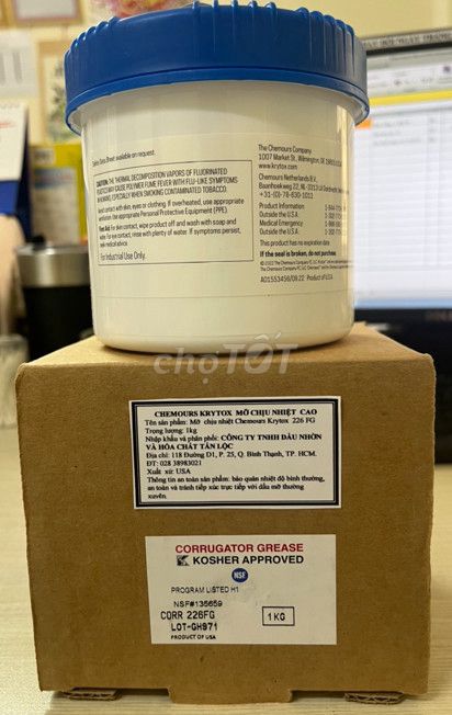 Mỡ bôi trơn Krytox™ CORR 226FG chịu nhiệt độ cao. Mua bán Đồ chuyên dụng, Giống nuôi trồng tại Quận Bình Thạnh Tp Hồ Chí Minh được đăng bởi DẦU NHỚT TẤN LỘC hình 2