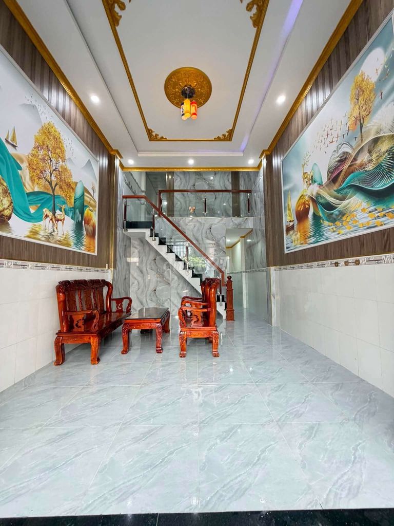​Nhà tự xây kiên cố gần chợ Tân Phước Khánh