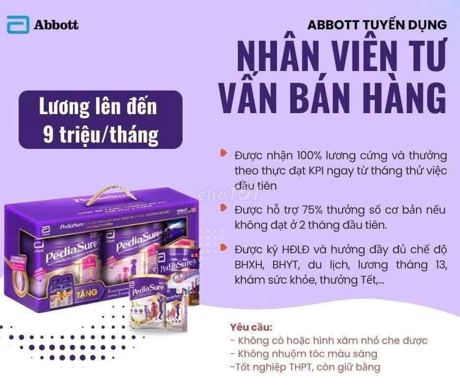 ABBOTT TUYỂN NHÂN VIÊN BÁN HÀNG