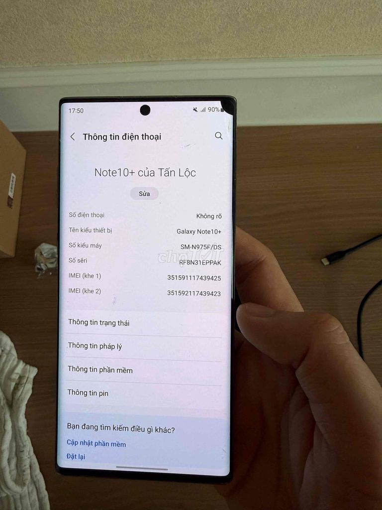 Samsung Galaxy Note 10+ 256GB 2 SIM Đã sử dụng. Mua bán Điện thoại tại Quận Long Biên Hà Nội được đăng bởi Lưu Tấn Lộc hình 1