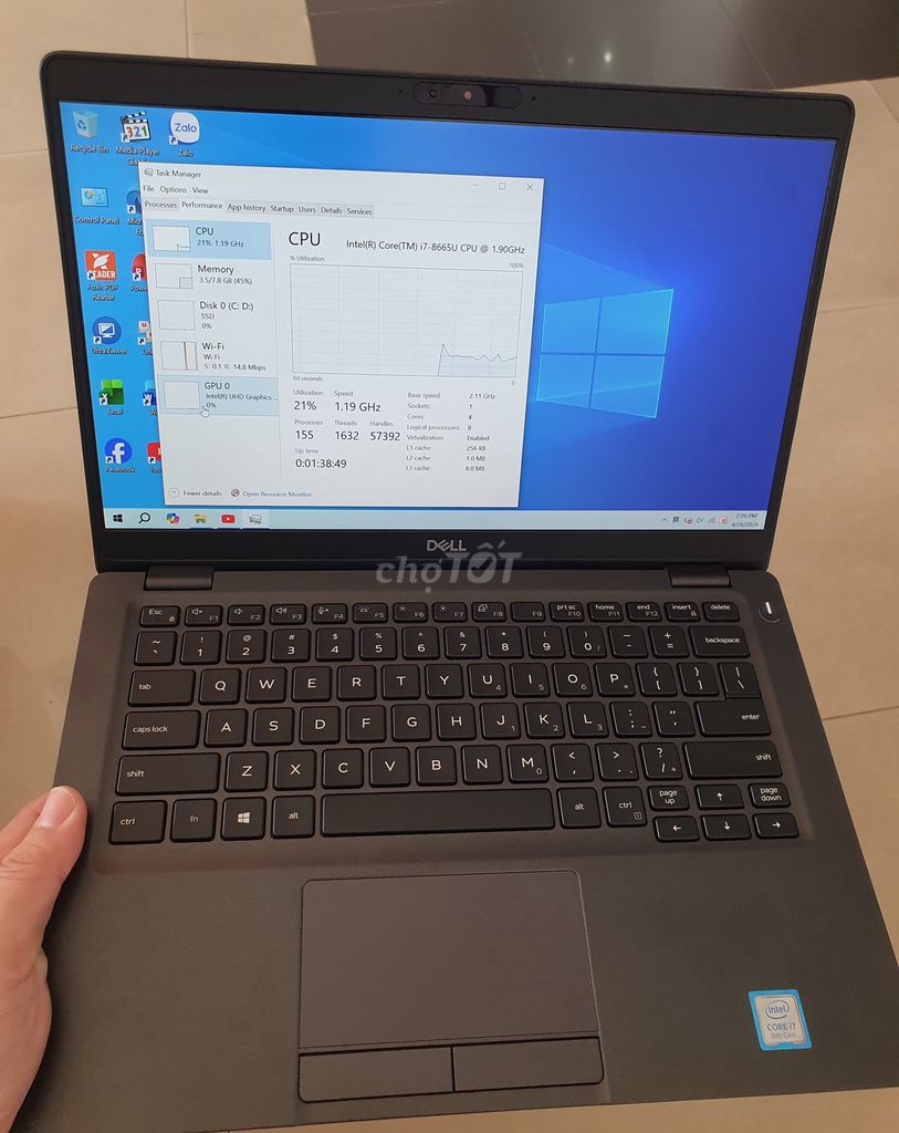 Dell Latitude 5300 US i7-8665U 13.3 FHD 8GB/256GB. Mua bán Laptop tại Quận Ninh Kiều Cần Thơ được đăng bởi Cụ Tổng hình 1