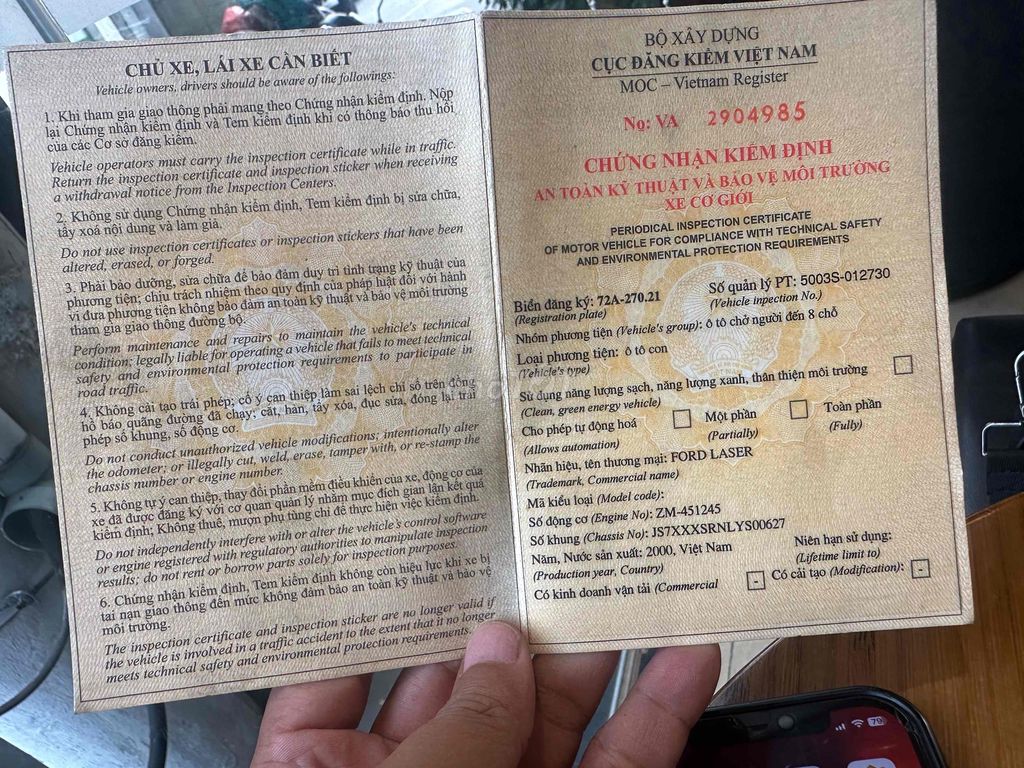 Ford Laser 2000 1.6L Số sàn Trắng. Mua bán Ô tô tại Thành phố Thủ Dầu Một Bình Dương được đăng bởi Ô TÔ CŨ BÌNH DƯƠNG hình 14