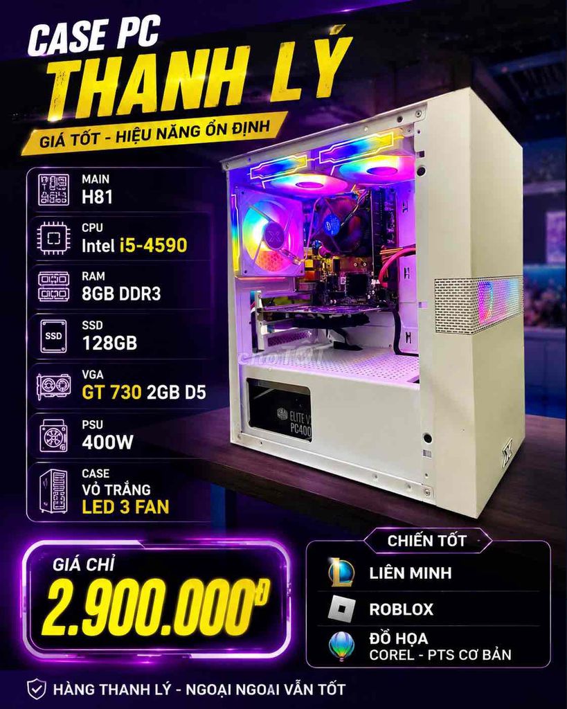 Thanh lý case chiến liên minh, đồ hoạ giá hơn 2tr. Mua bán Máy tính để bàn tại Quận Hải Châu Đà Nẵng được đăng bởi Máy Tính Giá Rẻ Đà Nẵng hình 1