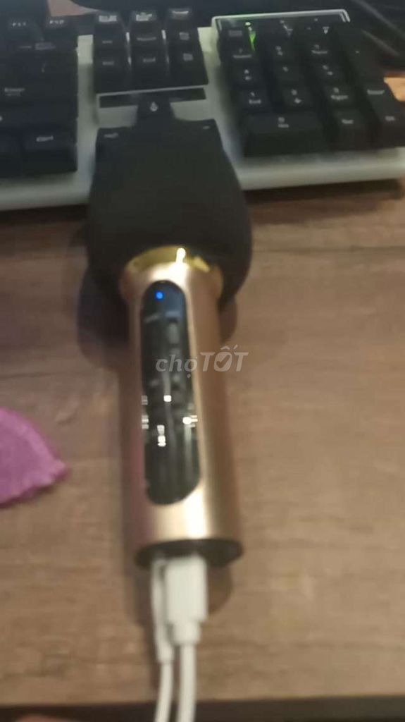 Micro karaoke vàng đồng cao cấp