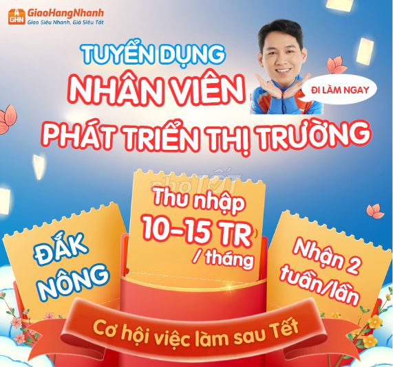 TUYỂN 05 ANH SHIPPER GIAO NHẬN HÀNG HÓA