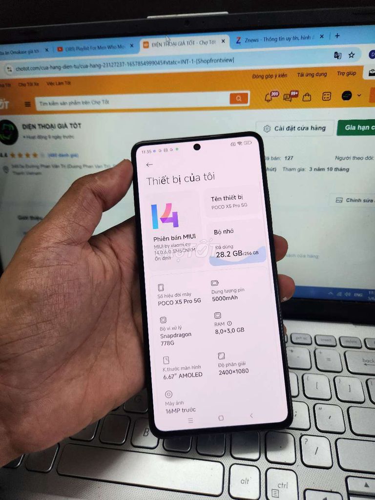 XIAOMI POCO X5 PRO 8GB/256GB SNAP 778G PIN 5000. Mua bán Điện thoại tại Quận Bình Thạnh Tp Hồ Chí Minh được đăng bởi Dân Mobile hình 1