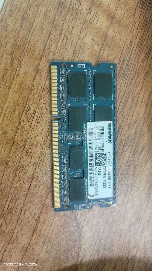 RAM Kingmax DDR3-1333 4GB. Mua bán Linh kiện (RAM, Card...) tại Thành phố Đông Hà Quảng Trị được đăng bởi Tên chưa cung cấp hình 1