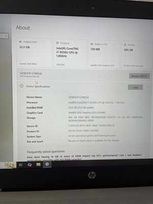 Bán Laptop HP probook 650 G4 i7/32/585 GB. Mua bán Laptop tại Huyện Chơn Thành Bình Phước được đăng bởi Đinh xuân dũng