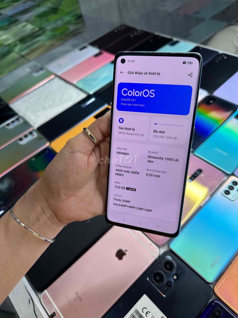 Thanh lý oppo reno 6pro -5g ram 12+4/256gb