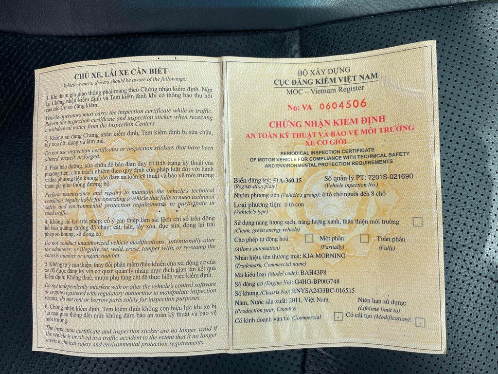 XE NHÀ CHÍNH CHỦ CẦN BÁN MONING SPOST 2011 AT ZIN. Mua bán Ô tô tại Huyện Hóc Môn Tp Hồ Chí Minh được đăng bởi Lương mạnh tuấn hình 14