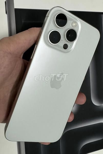 iphone 15 pro max 1TB trắng 99% keng, pin cao 96%