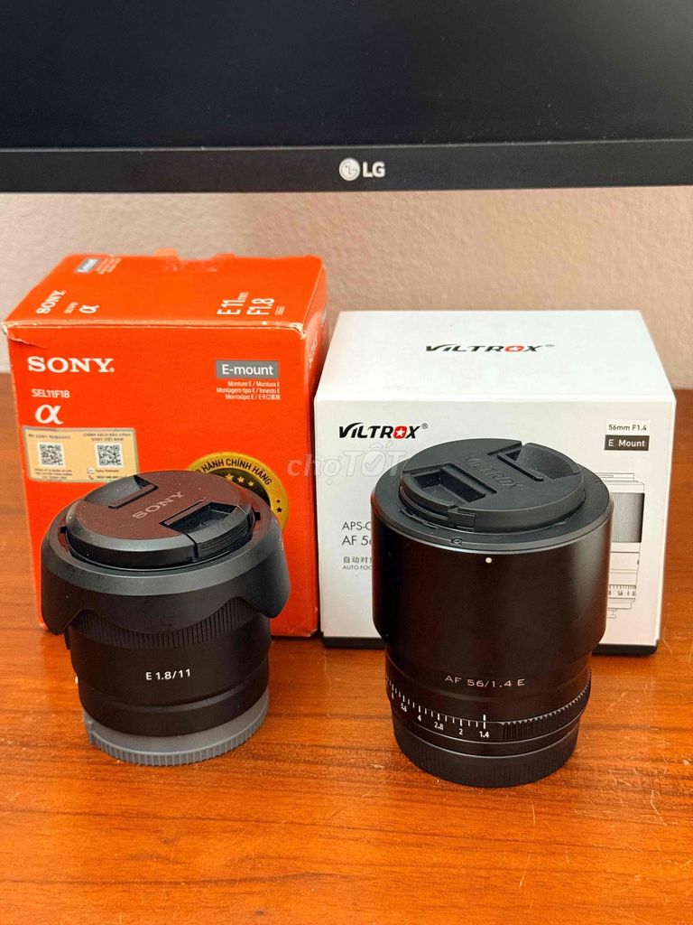 Ống kính Sony SEL11F18 và Viltrox 56 f1.4 cho Sony. Mua bán Máy ảnh, Máy quay tại Quận Thanh Khê Đà Nẵng được đăng bởi Lê Anh Nguyên hình 1