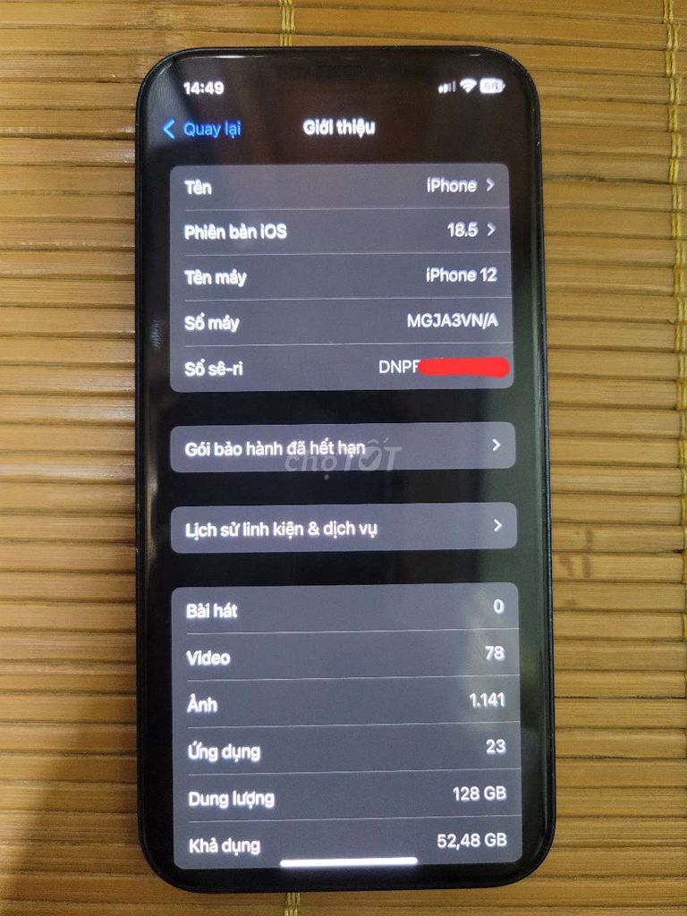 Apple iPhone 12 128GB Đen. Mua bán Điện thoại tại Quận Lê Chân Hải Phòng được đăng bởi TN hình 1