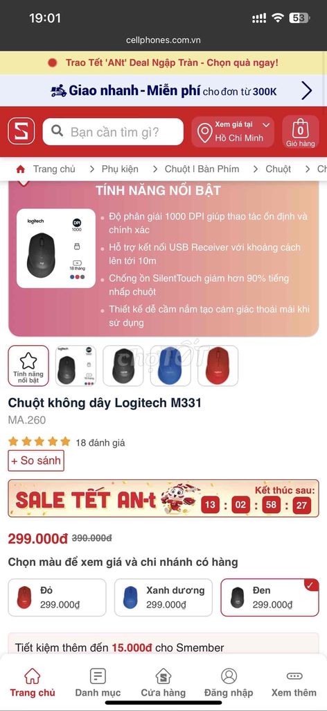 CHUỘT LOGITECH M330,331 CHÍNH HÃNG