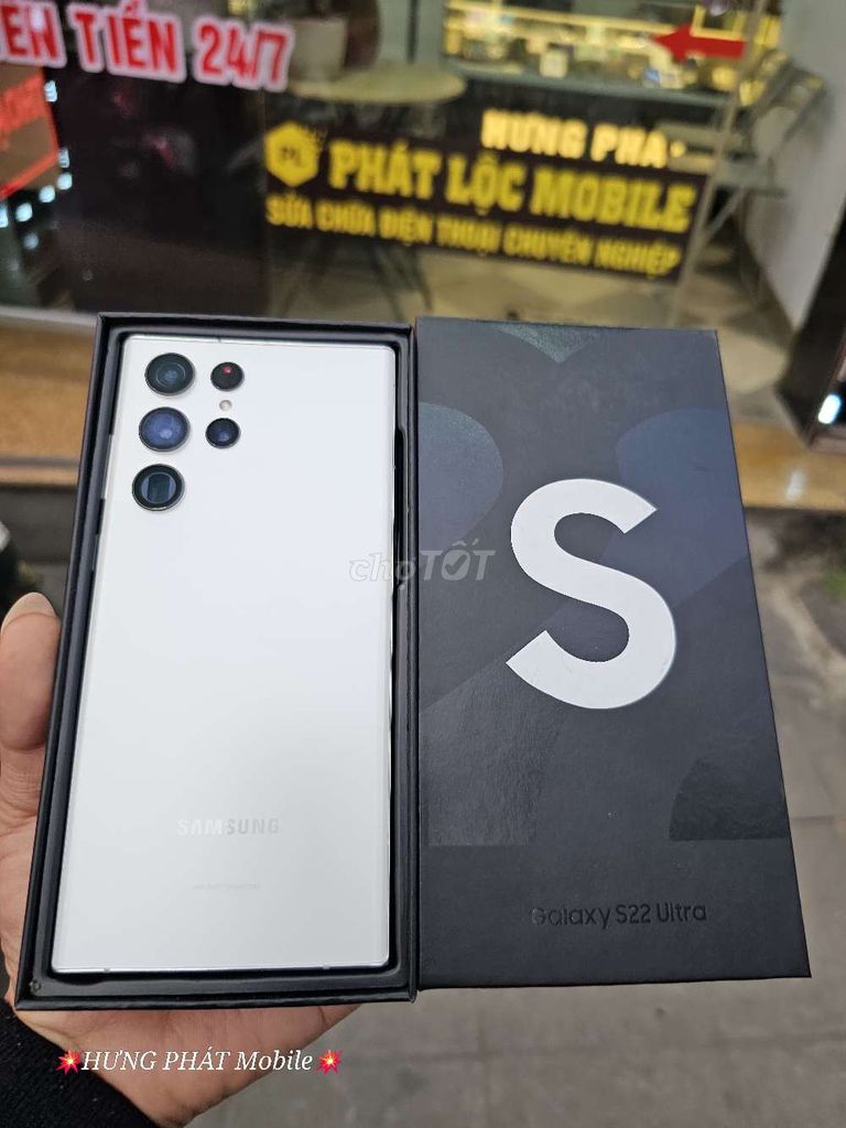 S22 ULTRA-5G BẢN 256 2 SIM LINK NEW FULBOX