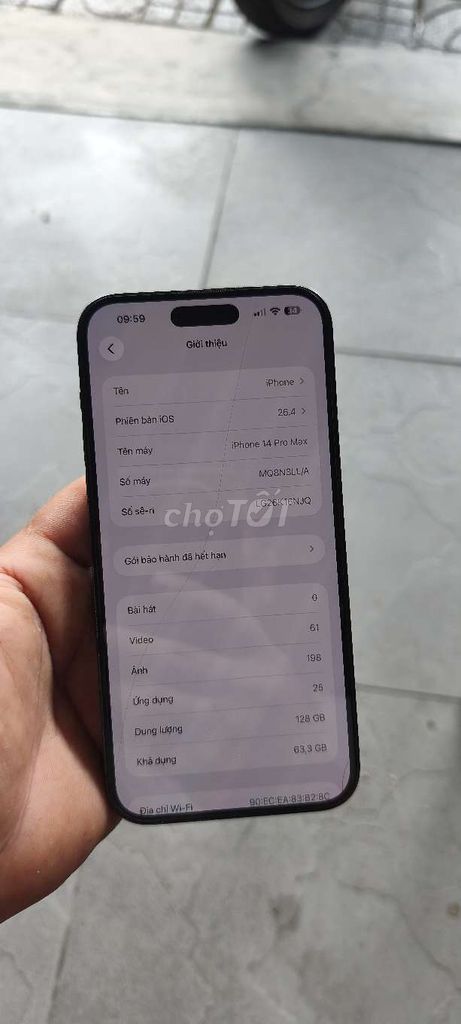 Apple iPhone 14 Pro Max 128GB Đen. Mua bán Điện thoại tại Huyện Châu Thành Tây Ninh được đăng bởi thanh điền hình 1