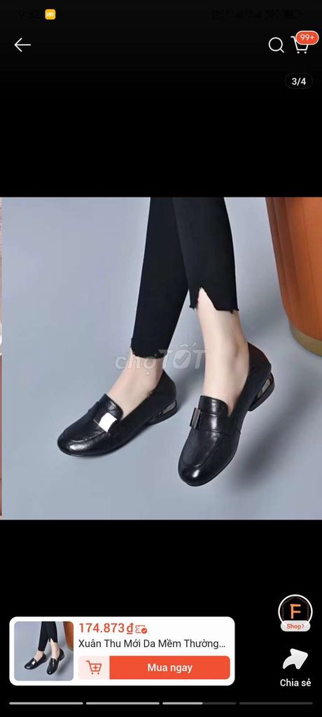 Giày bệt Nữ Da Đen. Mua bán Giày dép tại Quận Hà Đông Hà Nội được đăng bởi Tran Linh hình 1