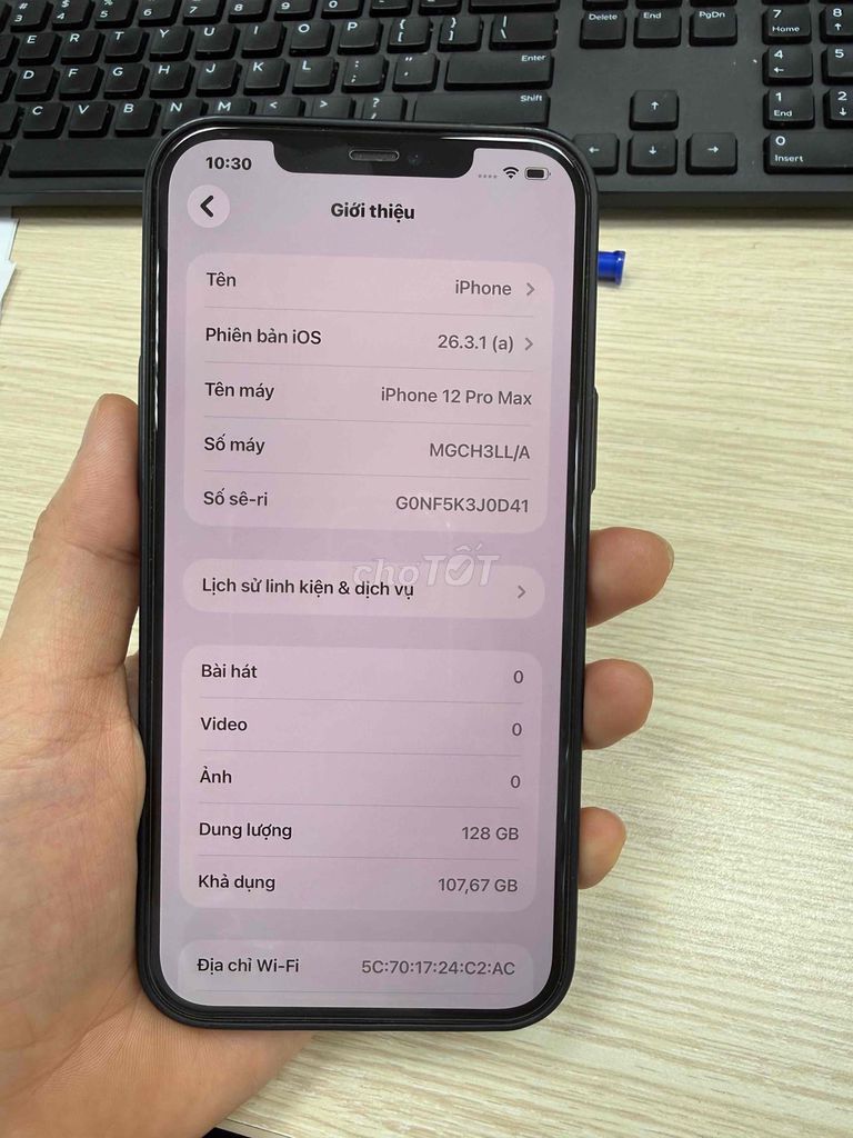 Apple iPhone 12 Pro Max 128GB Vàng gold. Mua bán Điện thoại tại Thành phố Vinh Nghệ An được đăng bởi Trung hình 1