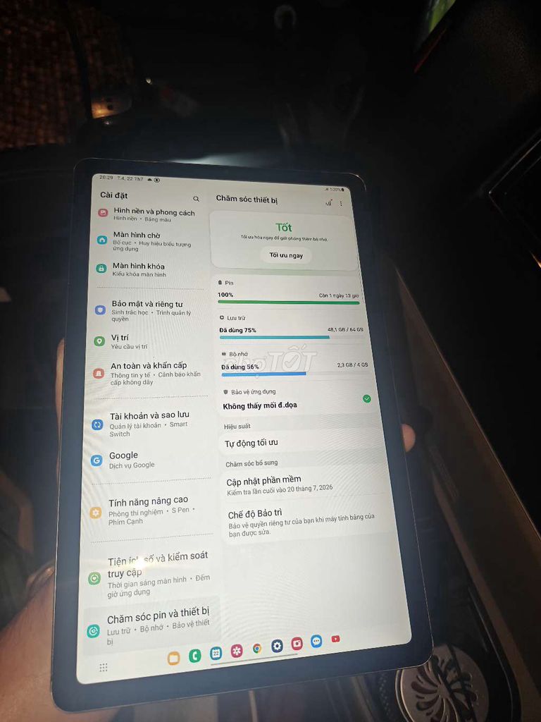 Samsung Galaxy Tab màu Đen. Mua bán Máy tính bảng tại Quận Thanh Xuân Hà Nội được đăng bởi Lùng  hình 1