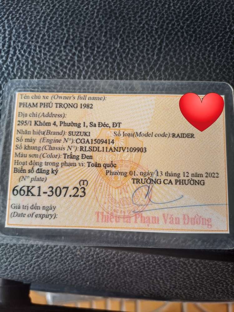 Suzuki Raider 2019 FI phung xăng điện tử xe đẹp. Mua bán Xe máy tại Thành phố Sa Đéc Đồng Tháp được đăng bởi Anh Thành hình 2