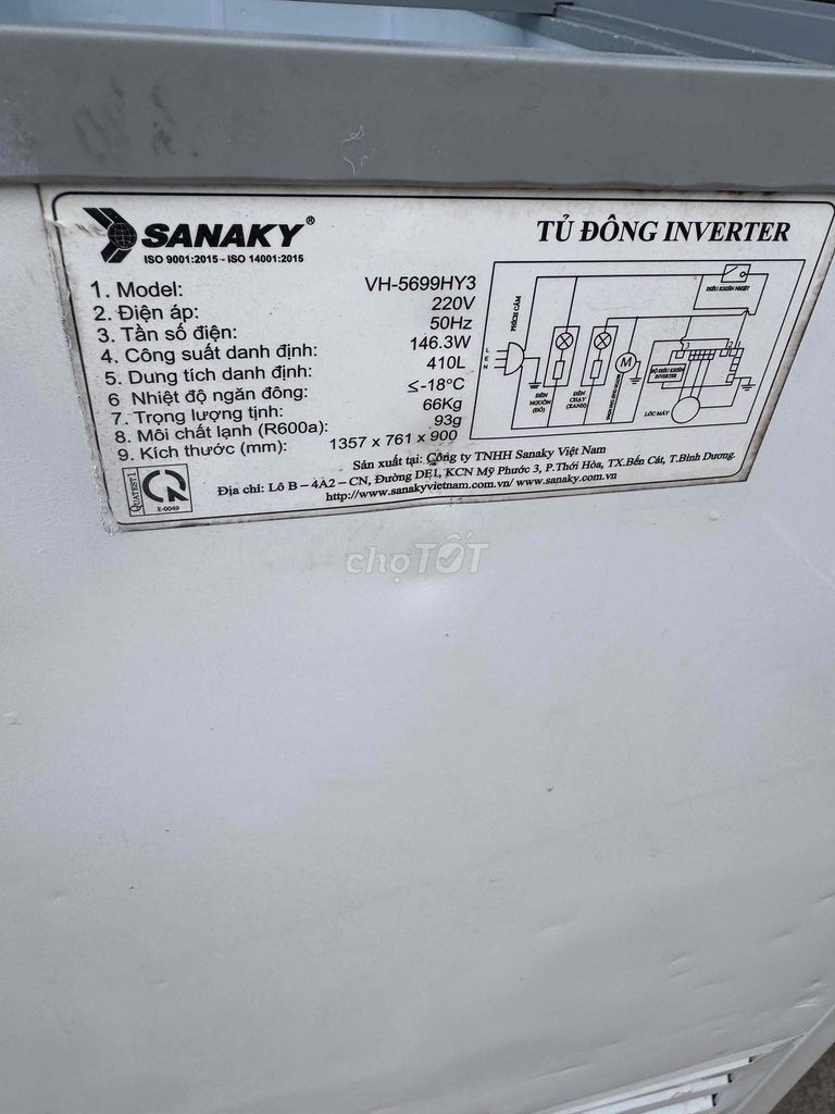 tủ đông sanaky 569lit iveter. Mua bán Tủ lạnh tại Quận Tân Bình Tp Hồ Chí Minh được đăng bởi ĐỒ CŨ 29 SÀI GÒN hình 5