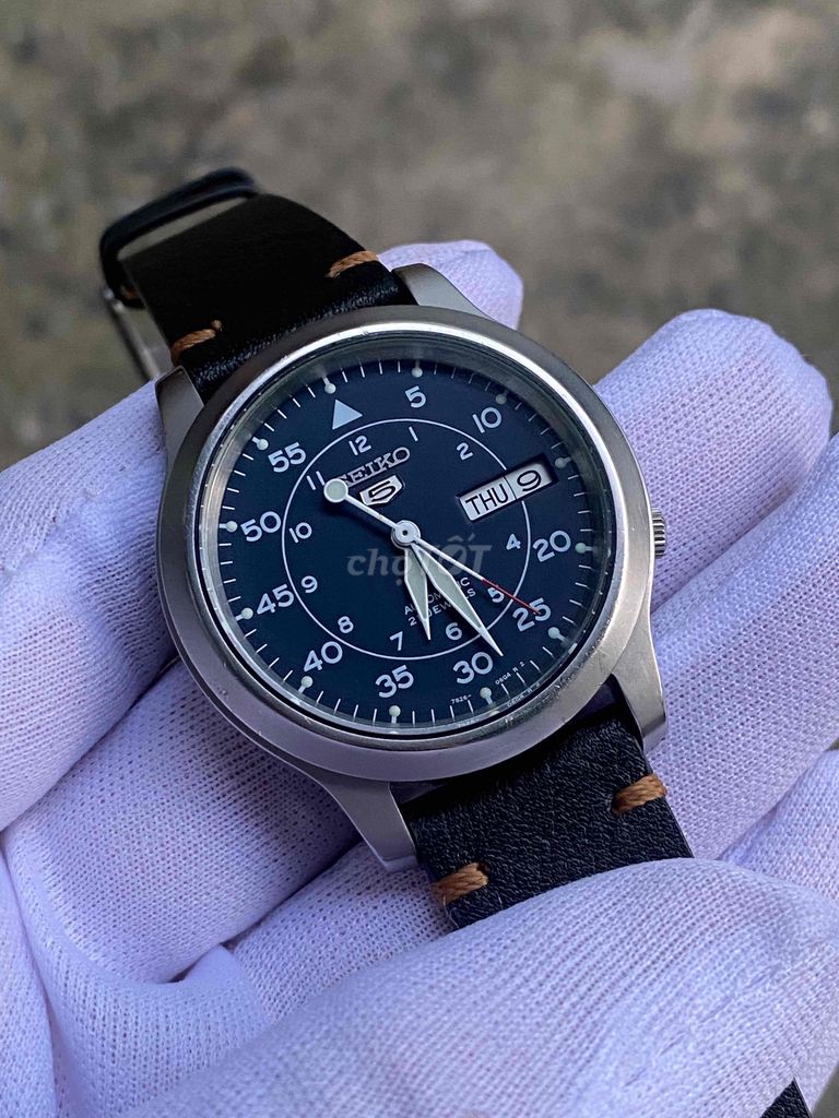 seiko 5 quân đội size 37 bản mã lai xanh dương