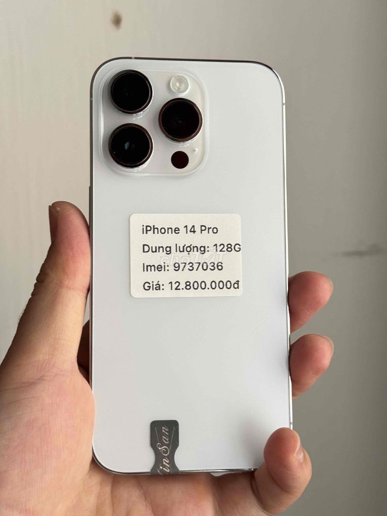 iPhone 14 Pro 128GB Trắng máy đẹp keng chuẩn zin. Mua bán Điện thoại tại Thành phố Buôn Ma Thuột Đắk Lắk được đăng bởi Nguyễn Hoàng hình 1