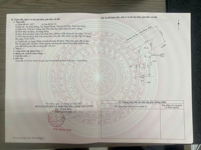 Làm việc chính chủ. Mặt tiền Cầu Sao-Xóm Đồng giá 200 triệu/m. Mua bán đất tại Huyện Gò Dầu Tây Ninh được đăng bởi Minh Trí 