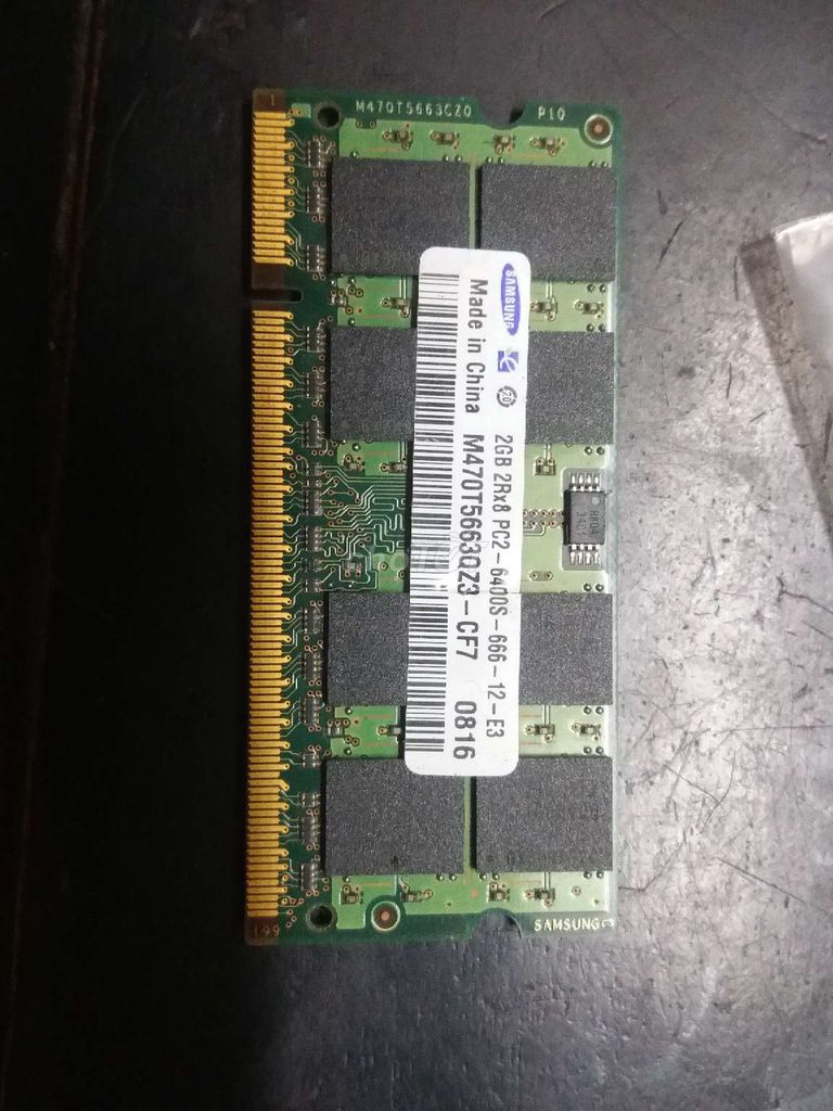 Ram Laptop 2GB PC2 6400S 666. Mua bán Linh kiện (RAM, Card...) tại Quận 7 Tp Hồ Chí Minh được đăng bởi Ngô Thanh tiến hình 1