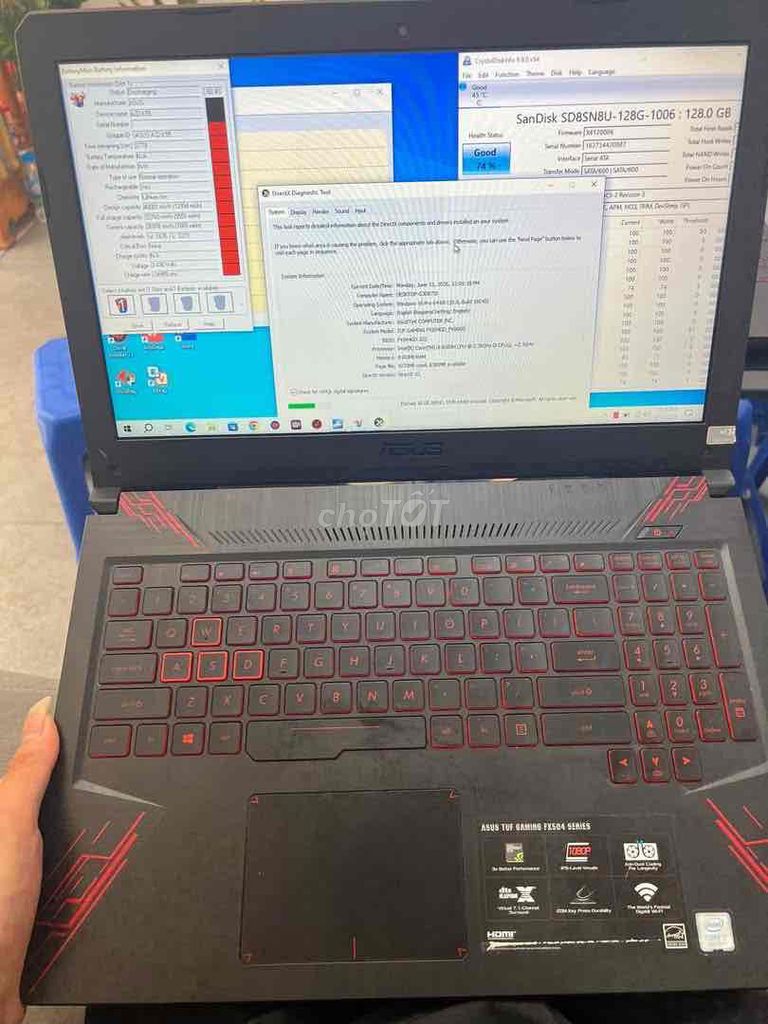 Asus Tuf Gaming i5-8300H 8GB/128GB GTX 1050 Đen. Mua bán Laptop tại Quận Đống Đa Hà Nội được đăng bởi HQ Computer hình 1