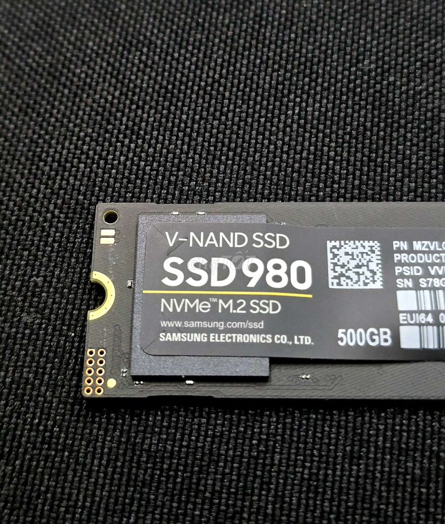 Ổ cứng SSD Samsung 980 NVMe M.2 500GB Đã sử dụng. Mua bán Linh kiện (RAM, Card...) tại Quận Gò Vấp Tp Hồ Chí Minh được đăng bởi Jupiter hình 1