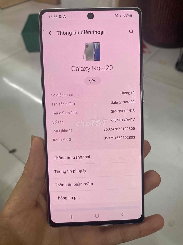 Samsung Galaxy Note 20 256GB Xanh. Mua bán Điện thoại tại Quận Tân Phú Tp Hồ Chí Minh được đăng bởi Minh Khang Sài gòn MoBILE hình 1