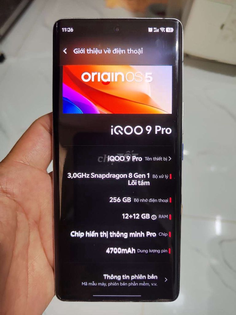 iQOO 9 Pro 256GB Trắng. Mua bán Điện thoại tại Quận Phú Nhuận Tp Hồ Chí Minh được đăng bởi Luân Nội Địa Nhật hình 1