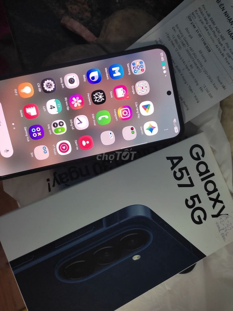 Samsung Galaxy A57 5G 256GB Xanh 12GB. Mua bán Điện thoại tại Huyện Nhà Bè Tp Hồ Chí Minh được đăng bởi lytus hình 1