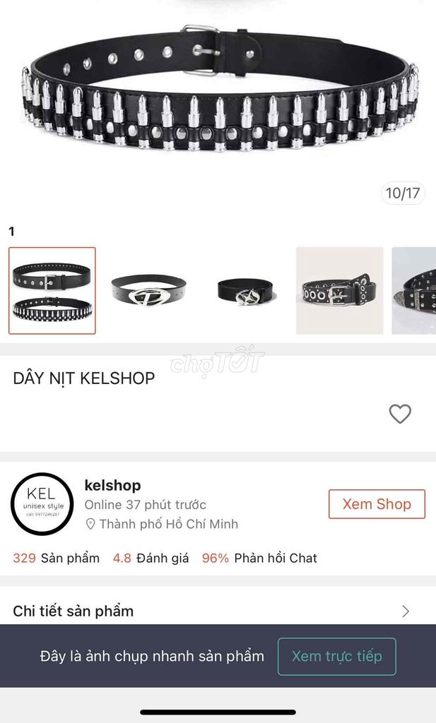 Thắt Lưng Đạn Kiểu Mỹ Phong Cách Retro Thiết Kế. Mua bán Phụ kiện thời trang khác tại Huyện Hóc Môn Tp Hồ Chí Minh được đăng bởi Phương Trinh hình 1
