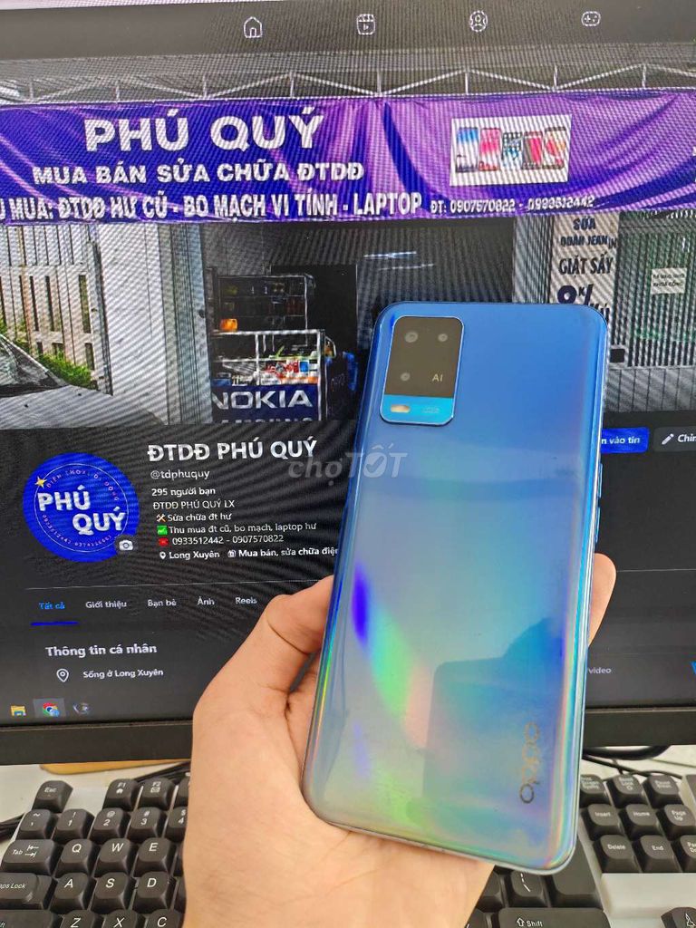 máy Oppo A54 128g dùng ngon êm giá tốt. Mua bán Điện thoại tại Thành phố Long Xuyên An Giang được đăng bởi ĐTDĐ Phú Quý hình 1
