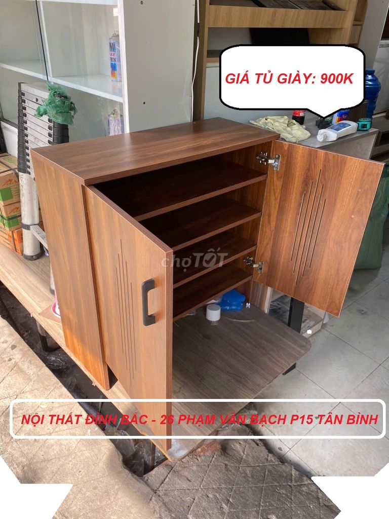 SALE TỦ GIÀY 80 X 80 NÂU GỖ GIÁ 900K