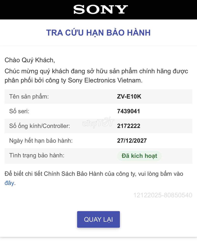 Máy ảnh Sony ZV-E10 16-50mm Đen Đã kích hoạt. Mua bán Máy ảnh, Máy quay tại Quận 1 Tp Hồ Chí Minh được đăng bởi thiện nguyễn hình 1