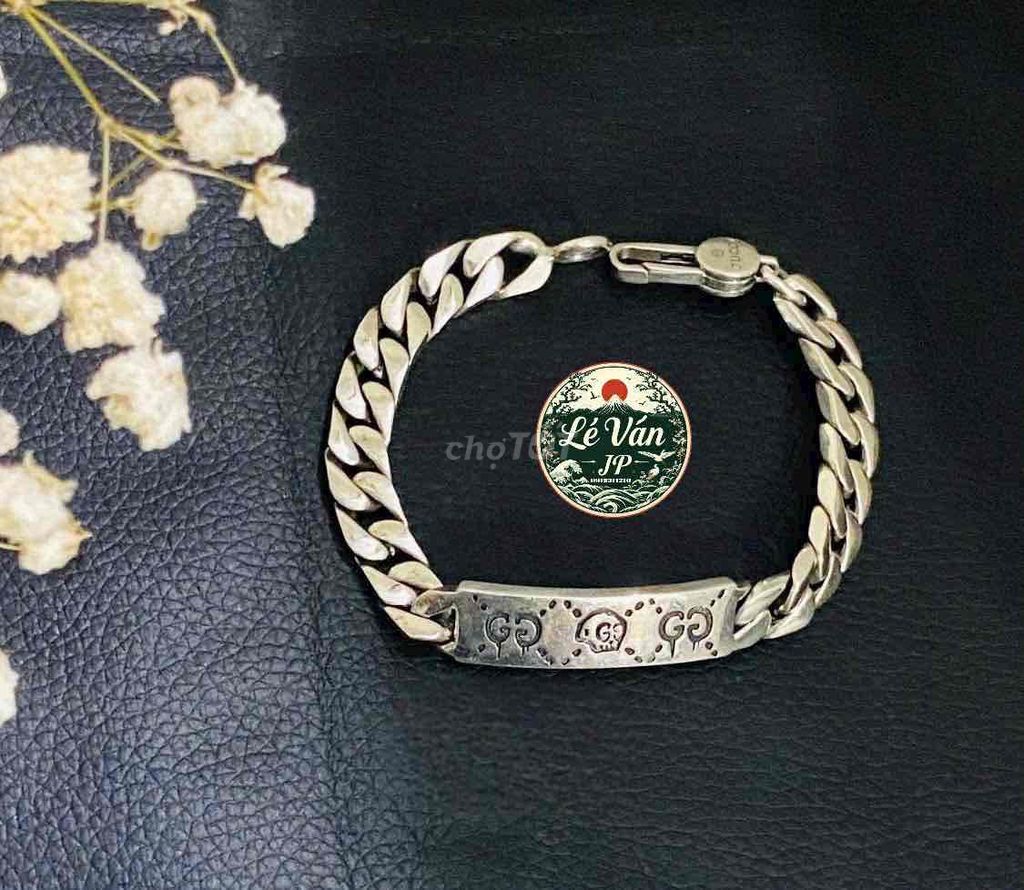 Lắc Gucci nam dòng  Ghost chain bracelet in silver