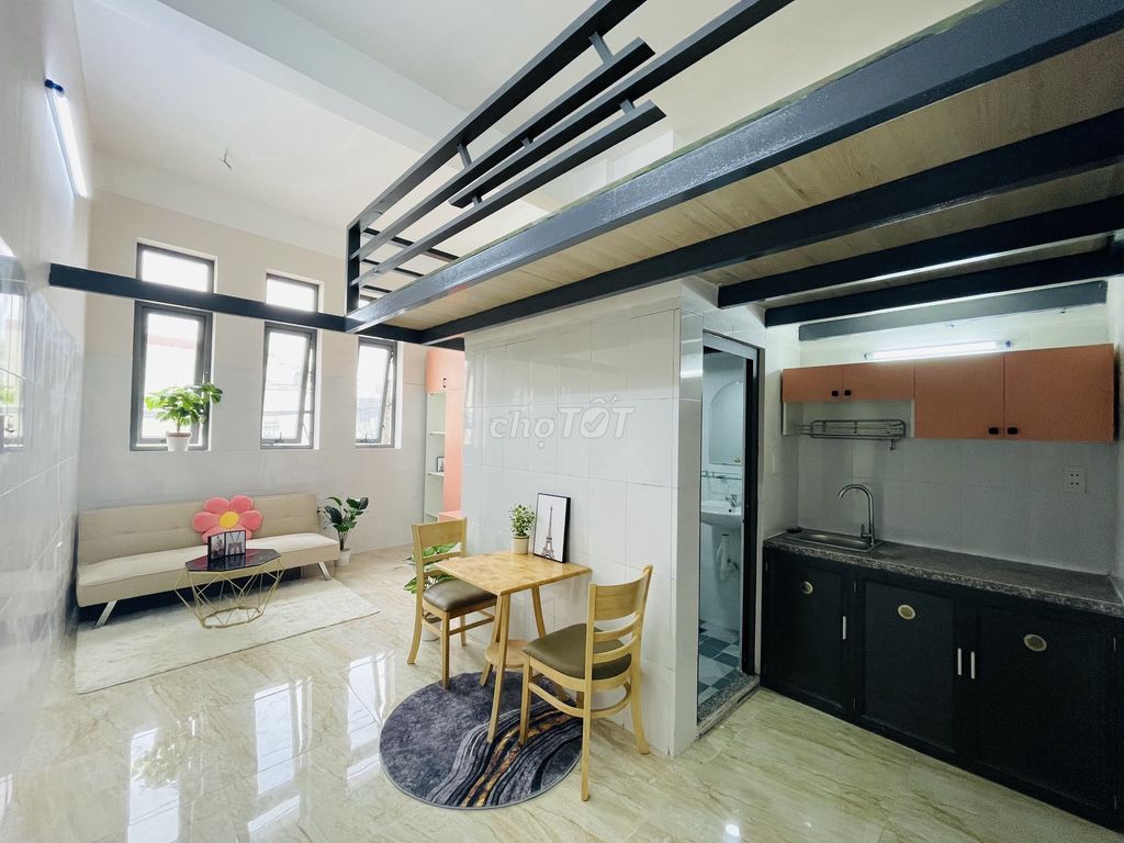 phòng duplex phú nhuận, full nt, giờ tự do, khoá vân tay, ban công