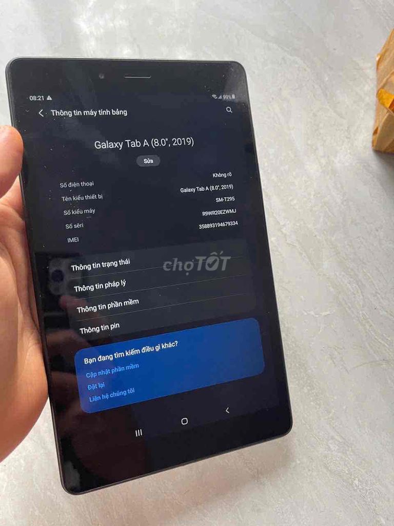 Samsung Galaxy Tab A 8 2019 2GB/32GB có 4G Ko bớt. Mua bán Máy tính bảng tại Quận 8 Tp Hồ Chí Minh được đăng bởi điện thoại giá rẻ  hình 1