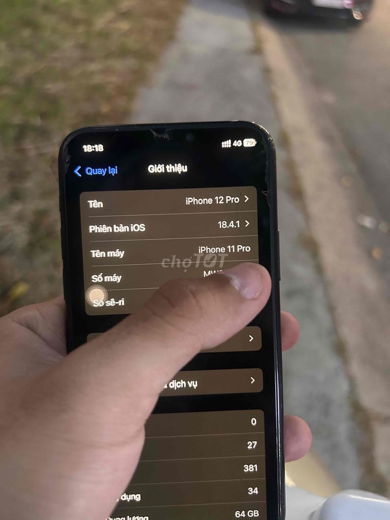 Apple iPhone 11 Pro 64GB Xám Đã sử dụng. Mua bán Điện thoại tại Thị xã Bến Cát Bình Dương được đăng bởi Bún Bún hình 1