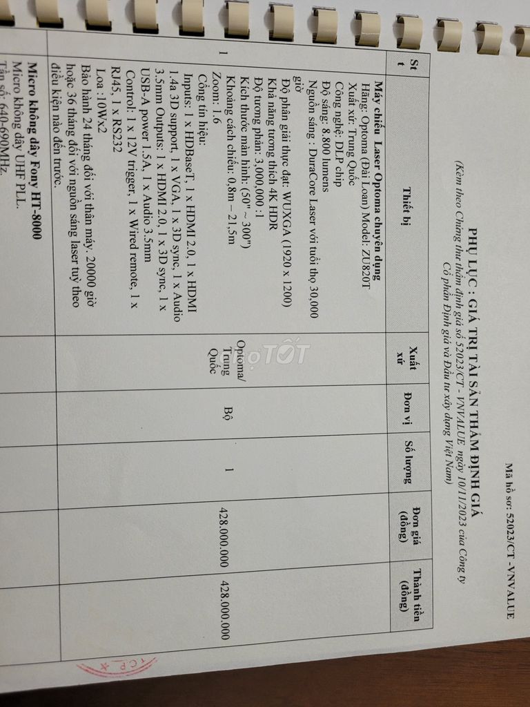 Thanh lý máy chiếu màn ảnh rộng