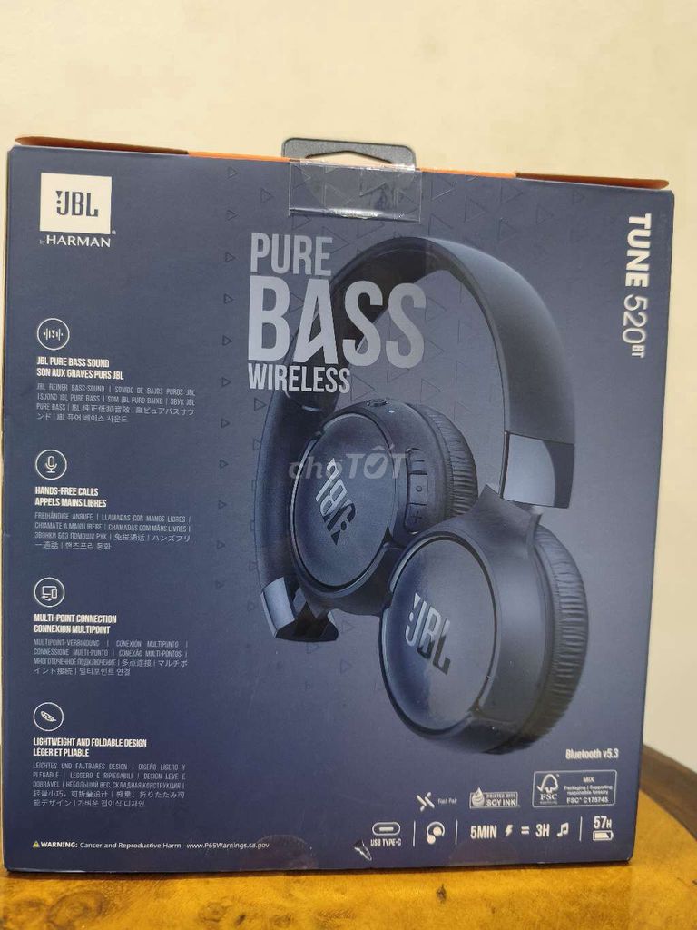 Tai nghe Bluetooth JBL Tune 520BT Xanh dương. Mua bán Tivi, Âm thanh tại Quận 7 Tp Hồ Chí Minh được đăng bởi le cuong hình 1